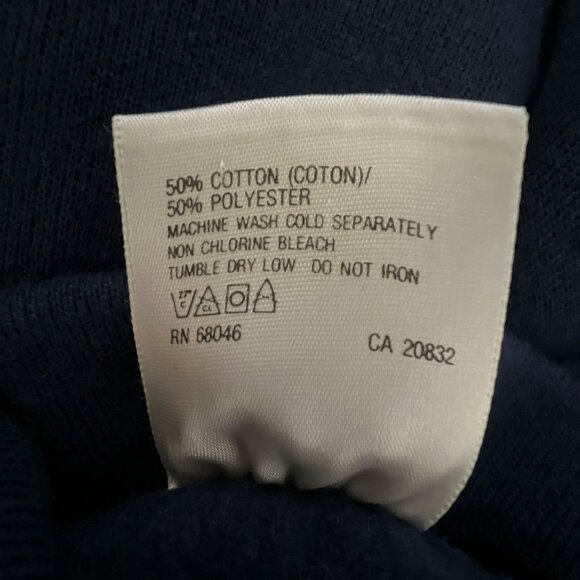 Vintage Tultex Turtleneck Sweatshirt Mens Large Blue Superweight Long Sleeve USA - Picture 8 of 8